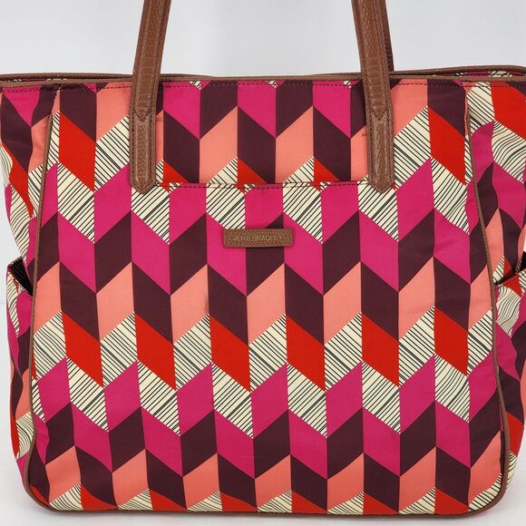 Vera Bradley 2016 Bohemian Chevron Preppy Poly Zip Top Tote Bag - Picture 8 of 12